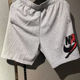 外穿弹力灰黑小短裤 2023新款 街头同款 百搭休闲纯棉小短裤 灰色 时尚