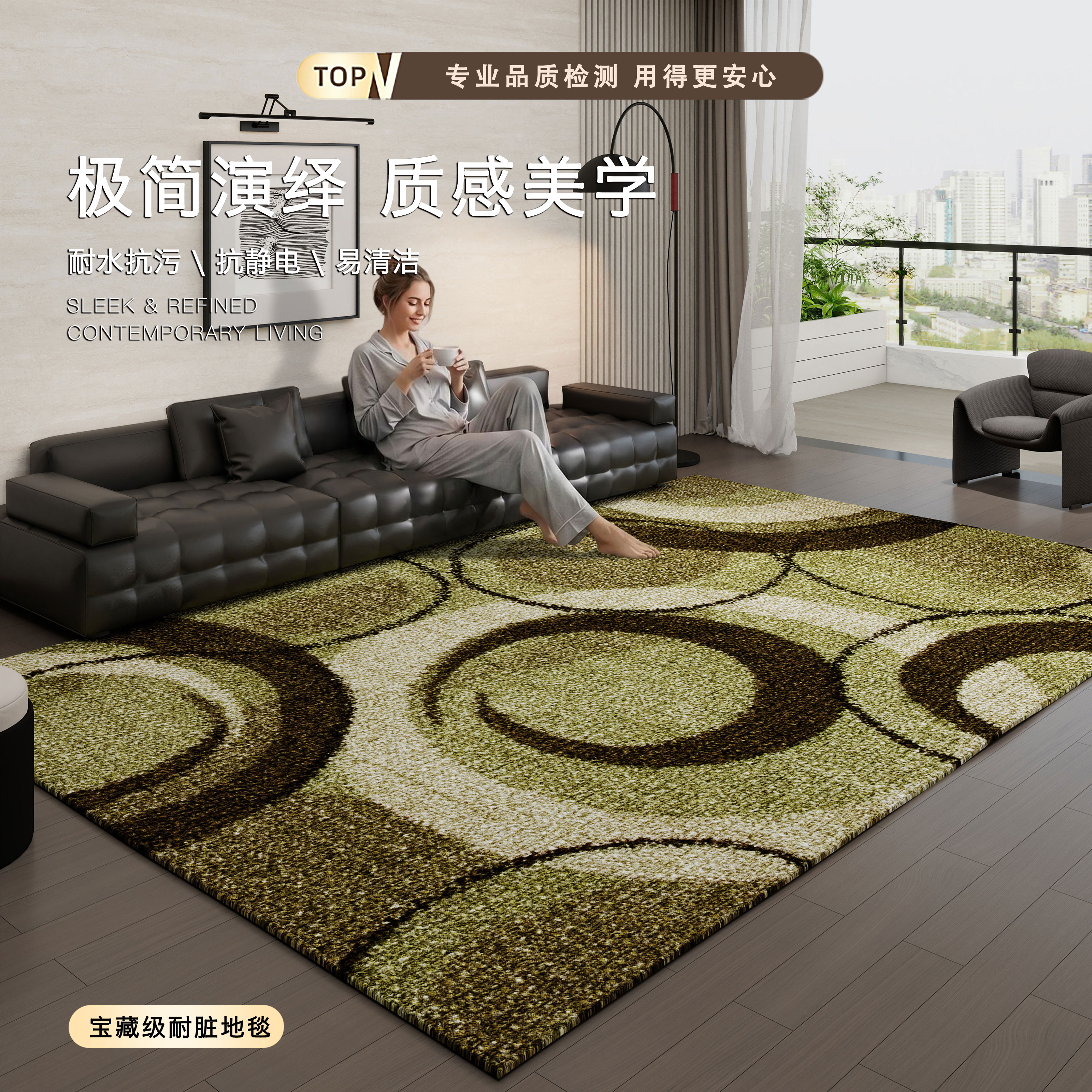 2026北欧简约免洗满铺客厅地毯