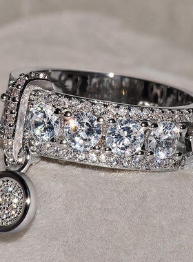 饰品镀银欧美戒指锆石镀银时尚