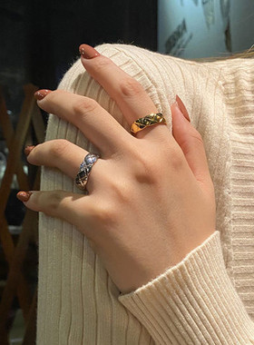 戒指轻奢钛钢百搭情侣