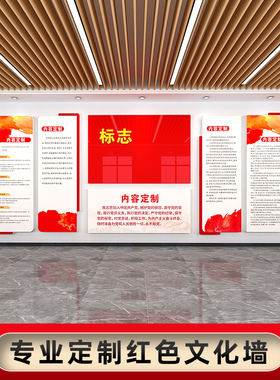 党建文化墙设计党员活动室红色主题宣传布置定制党支部党务公开栏