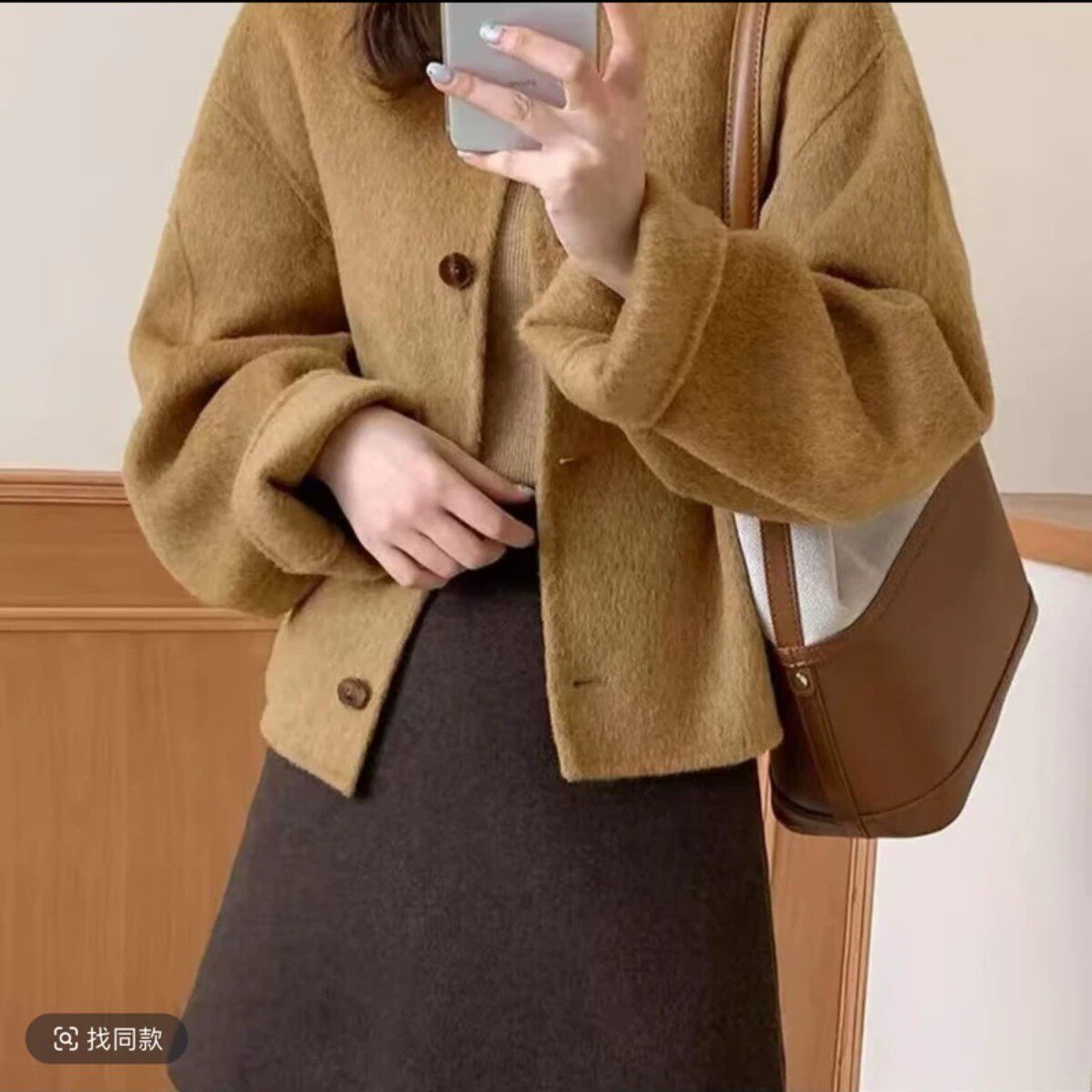 Miss慧轻奢定制短款宽松毛呢外套