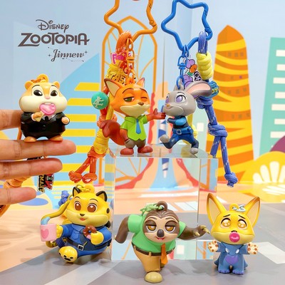 正版迪士尼疯狂动物城卡通公仔钥匙扣动漫周边创意儿童书包挂件