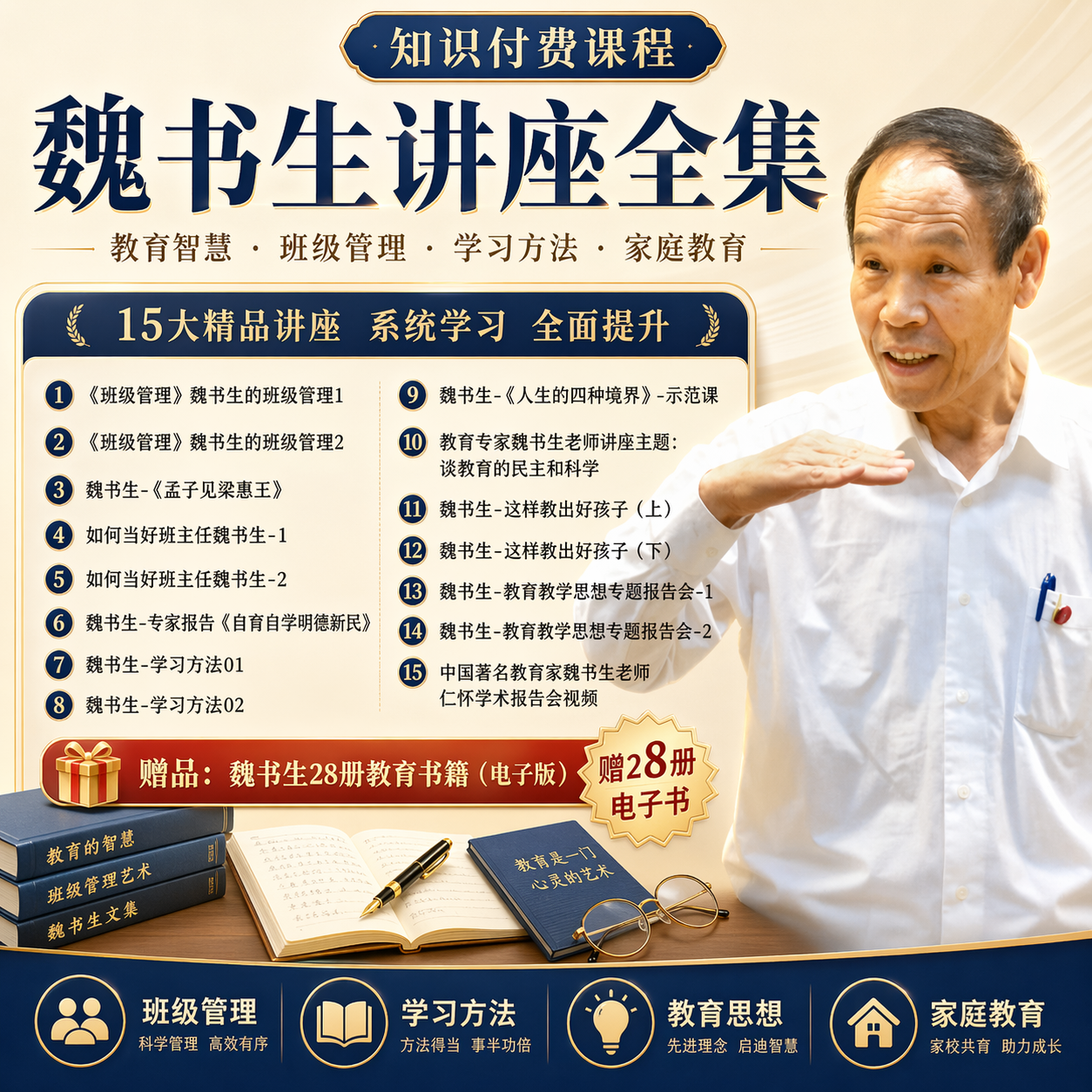 魏书生讲座视频全套/学习方法/好学生好学法/魏书生教育书籍