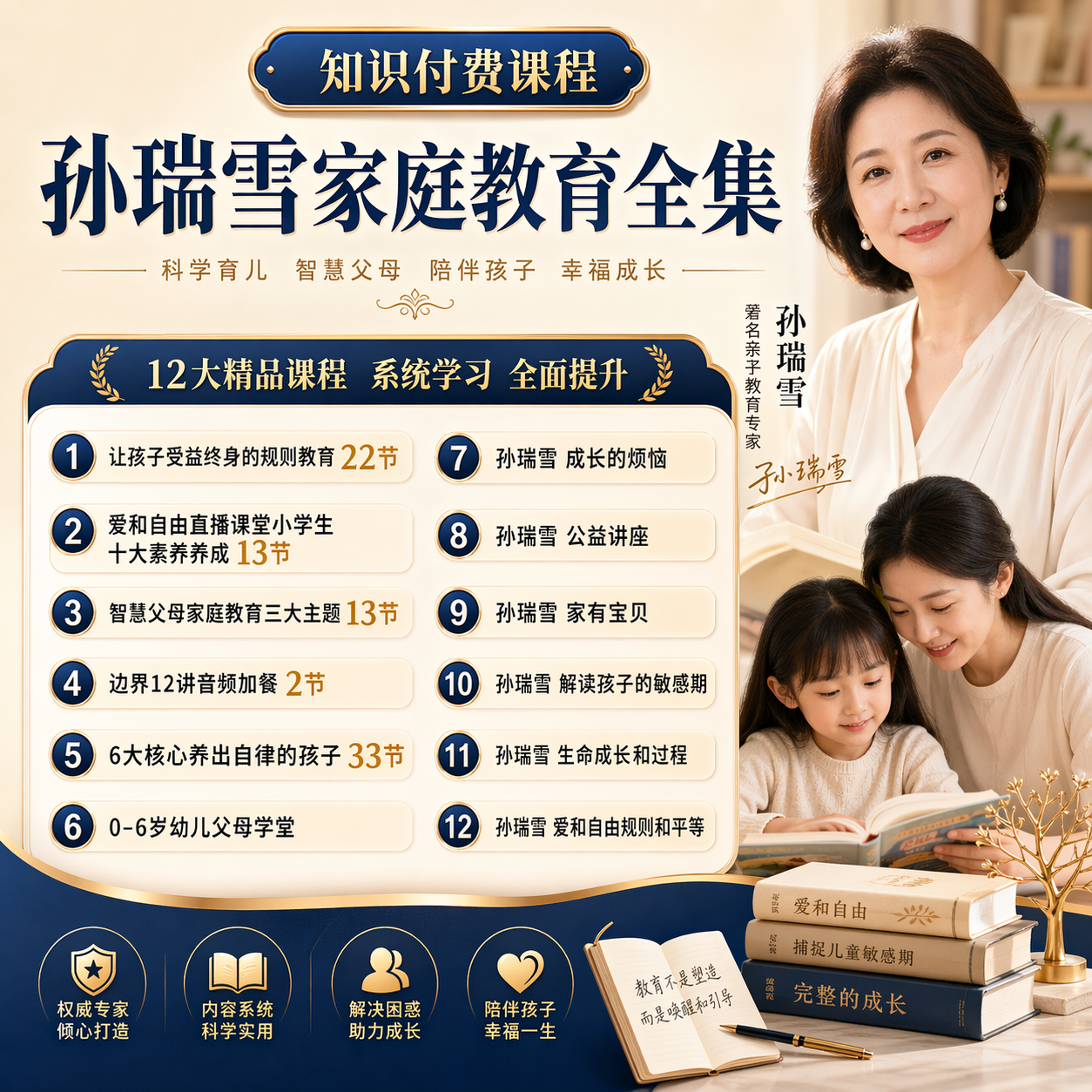 孙瑞雪家庭教育孩子教育全集 爱和自由 边界培养 养出自律的孩子