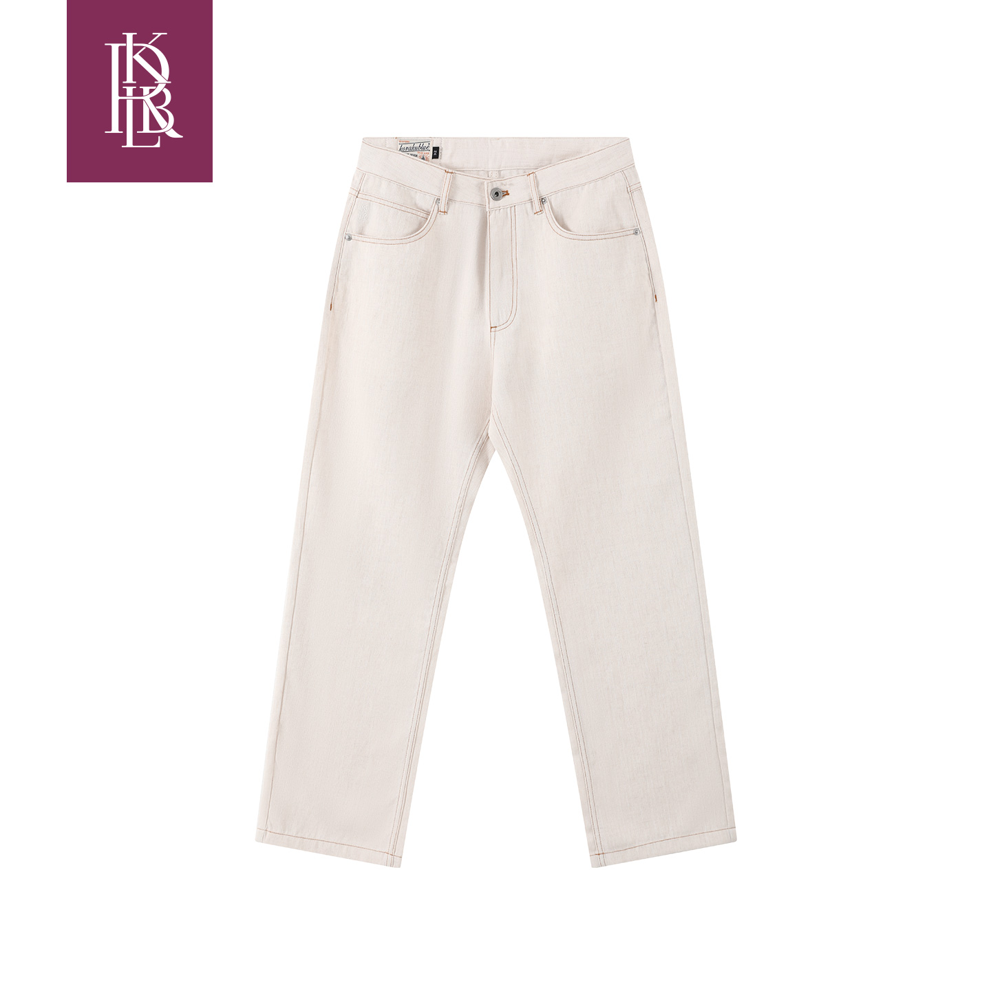 亚麻混纺舒适休闲长裤