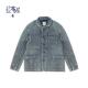 蓝布屋15OZ重磅KOGIN樱花刺子复古蓝染西服水洗做旧外套LBWJKT888