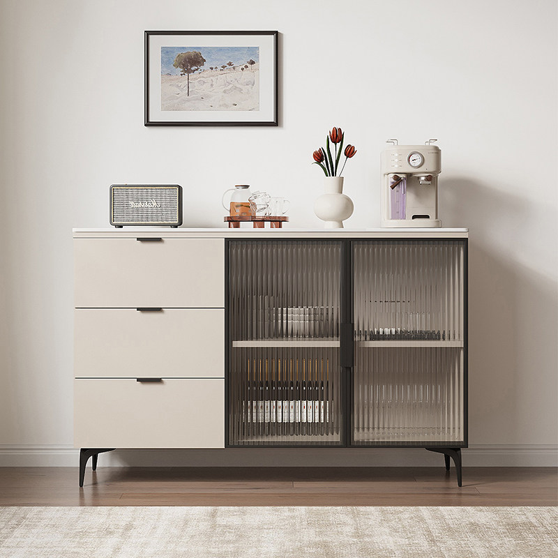 ENF级实木餐边柜靠墙收纳柜沙发隔断柜厨房置物柜酒柜茶水柜定制