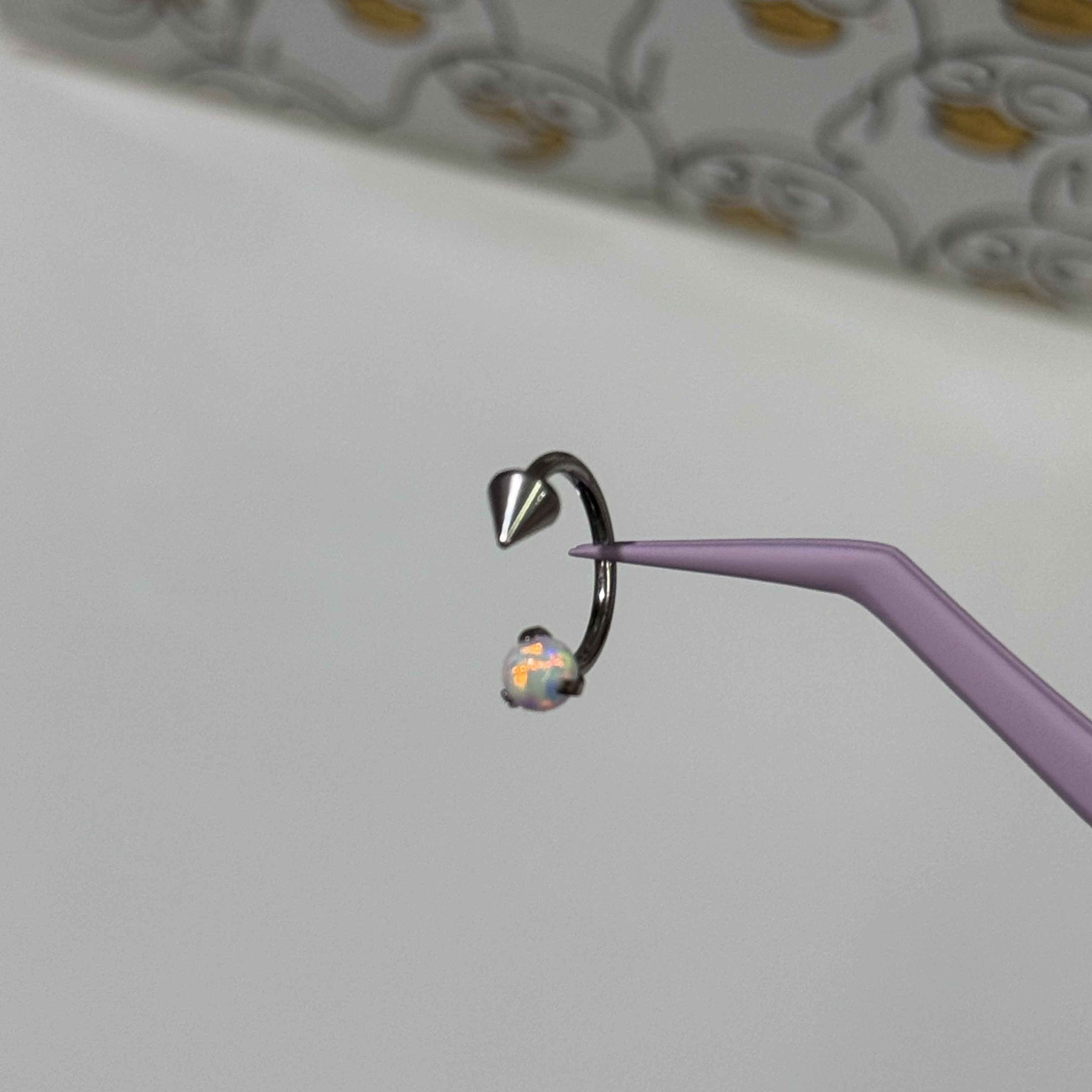 唇环钛合金马蹄环耳骨环耳环M0.9牙口内螺旋CZQY 10094,饰品/流行首饰/时尚饰品新,唇环/唇钉,淘宝优惠券,粉丝福利购,淘宝优惠卷