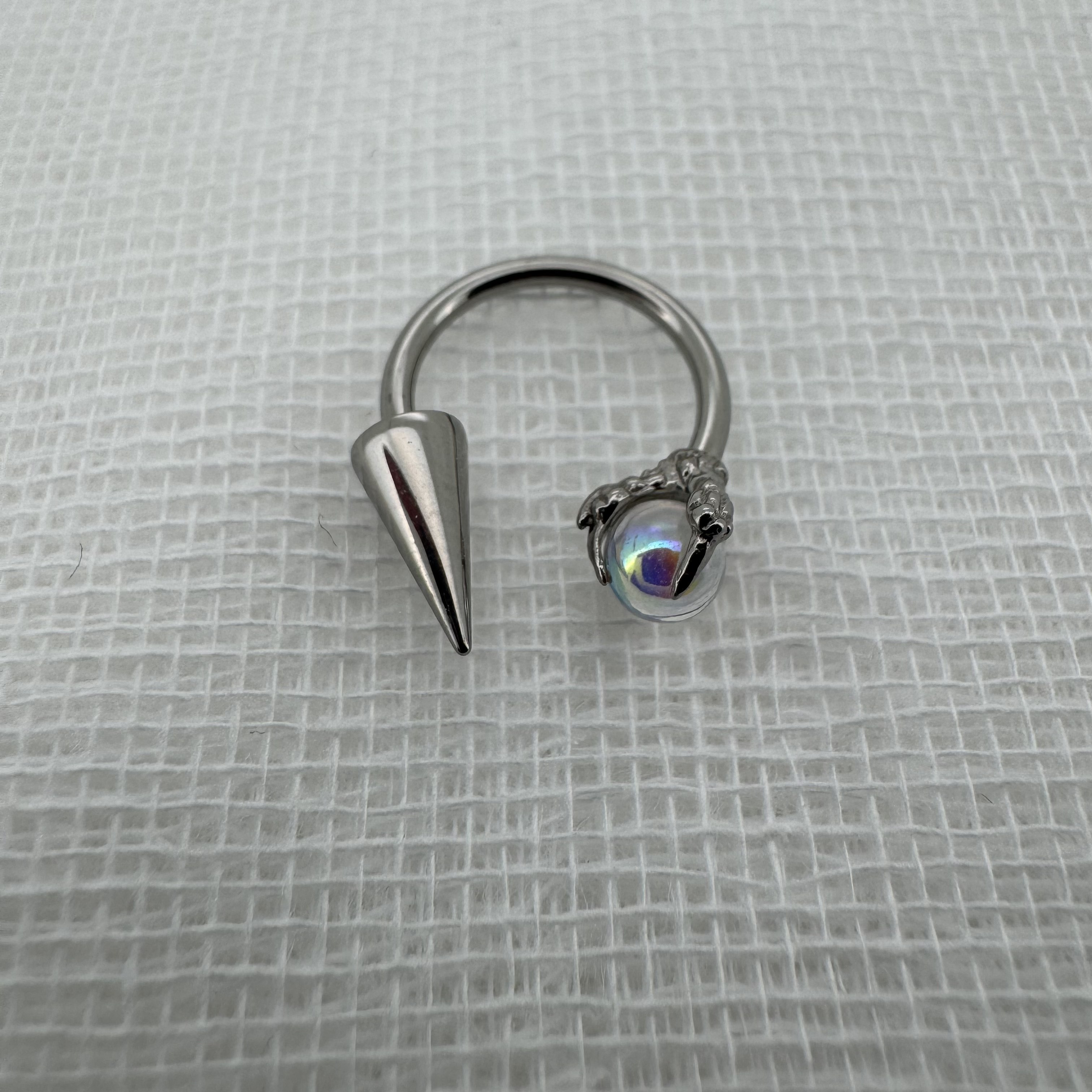 唇环钛合金马蹄环耳骨环耳环M0.9牙口内螺旋CZQY 100132,饰品/流行首饰/时尚饰品新,唇环/唇钉,淘宝优惠券,粉丝福利购,淘宝优惠卷