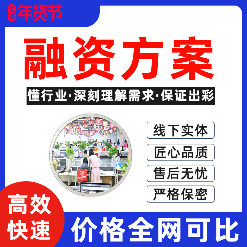 代做融资方案商业计划书撰写项目建议书可行性研究报告编制计划书