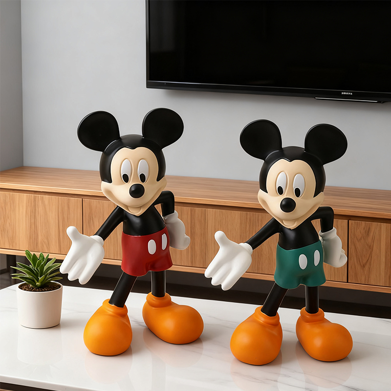 迎宾米奇公仔摆件玄关鞋柜客厅电视柜酒柜装饰工艺品乔迁礼品创意