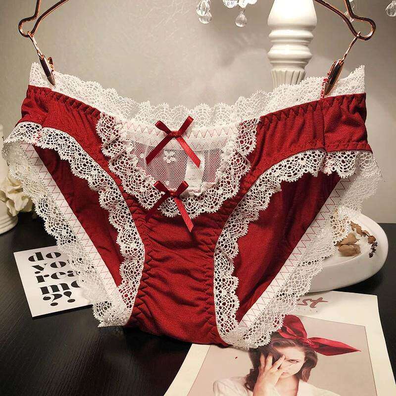 日系蝴蝶结甜美内裤女性感