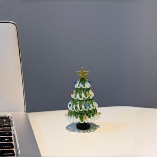 琉璃摆件圣诞节装饰琉璃圣诞树桌面摆件节日送礼物创意ins氛围感