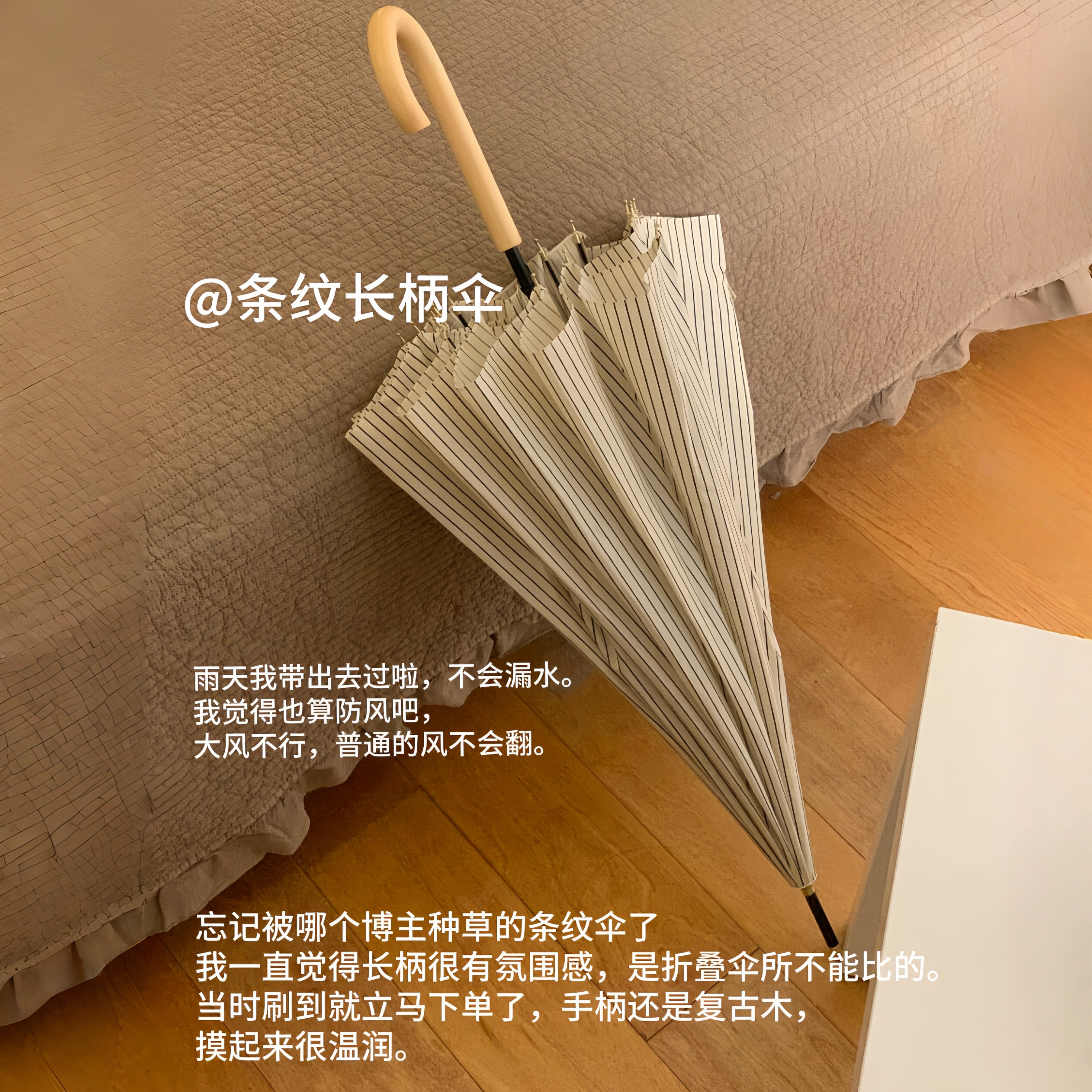 条纹雨伞加大加厚防风加固大暴雨长柄雨伞女生高颜值结实耐用日系