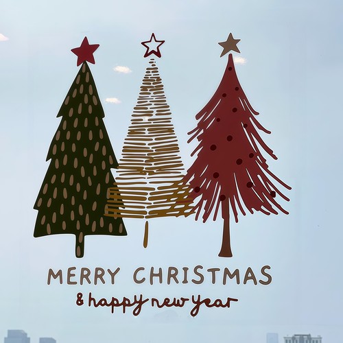 懒人版圣诞树贴纸好有氛围感～