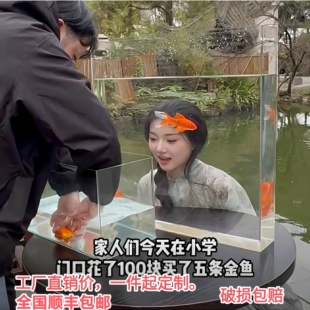 亚克力拍摄水箱摄影 窄长条型亚克力鱼缸 拍照道具 浅水槽DIY定制