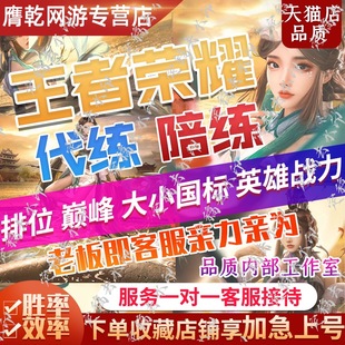 【10分钟开打】王者荣耀代打代练陪练排位上分陪跟车队巅峰国标