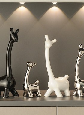 速发鹿摆件厅档高奢创意酒柜茶几装饰品客轻办公桌面家居乔迁新居