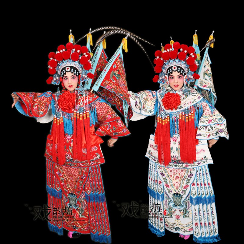 速发京剧服剧穆曲服装武旦将马旦戏桂英挂帅越 绉勾靠