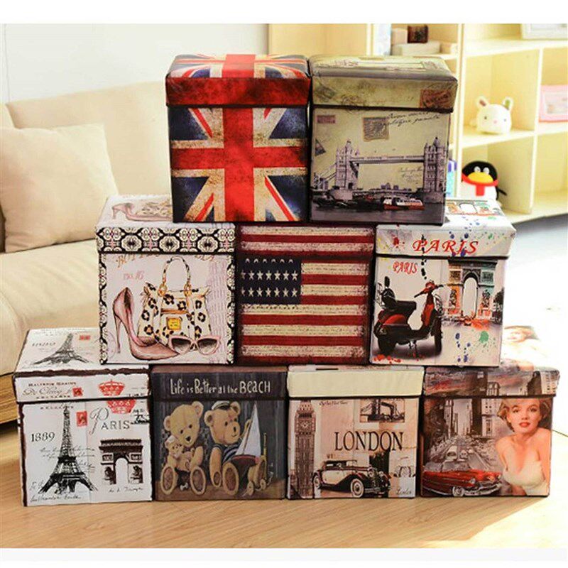 速发空投箱空投收纳盒生日空诞礼物盒折叠圣投收纳凳可收纳