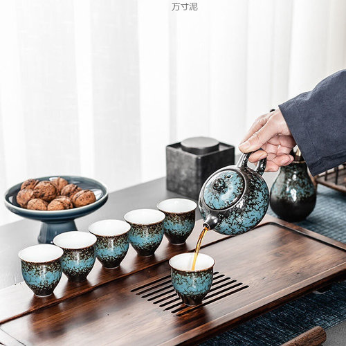 现货速发茶具套特价紫砂功夫茶具青瓷套装哥窑整套盖碗茶壶茶杯子