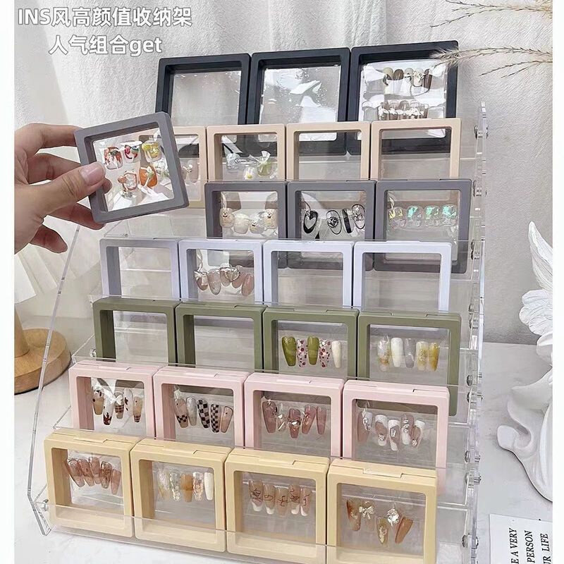 现货速发穿戴甲包装盒直供美甲展示板直播饰品桌展示指甲油样品展