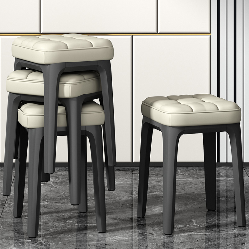 速发家用放料高子简约可叠塑餐椅吃饭摆摊板凳备用加厚餐桌凳凳子