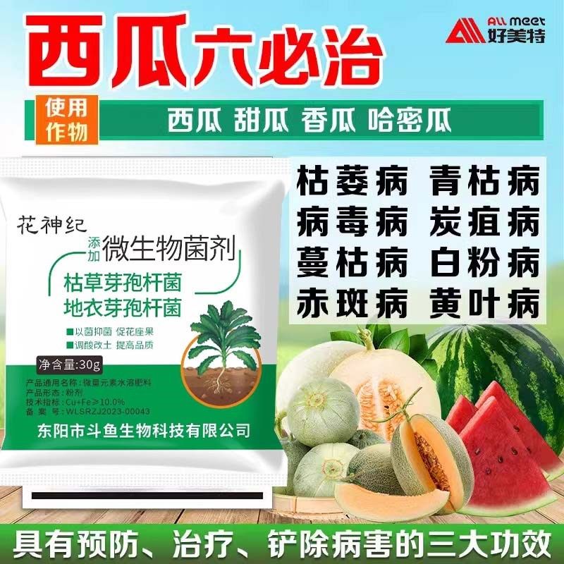 速发西枯病毒病药防冶白粉青瓜蔓枯叶斑病密哈甜瓜剂肥六必治