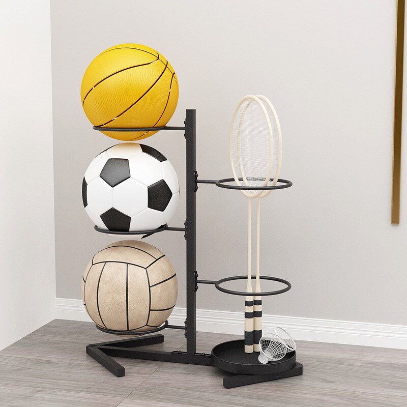 速发简易篮球收纳架家用儿童摆放球类足排置物架室内羽毛幼儿园收