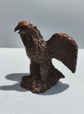 速发实心鹰大鹏展翅客台复关摆件玄古雄鹰镇尺茶厅茶宠手把件新款