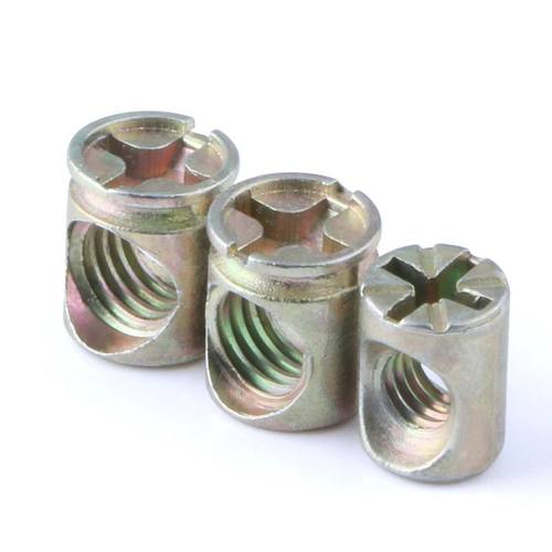 速发家具五金配件内置锤头螺母床螺一字紧固螺帽螺婴儿床高低十字