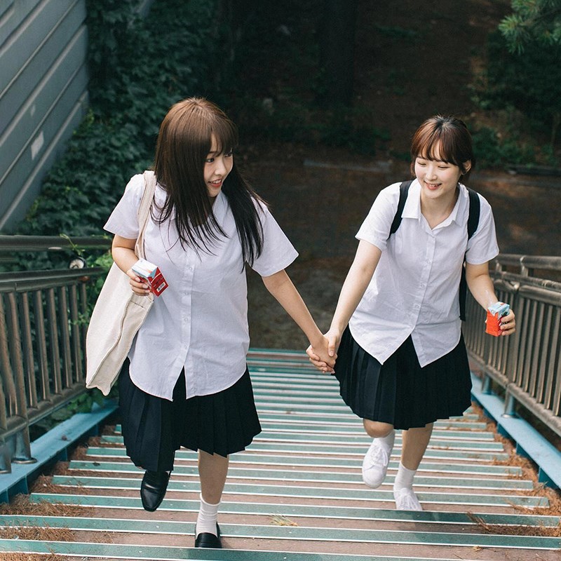 速发白夏季领院上宽松百搭立学jk白色衬衣班服毕业校服风衣