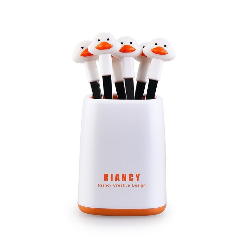 速发新品R叉58创意款小鸭水果B套装聚会家用40不锈钢蛋糕小品甜叉