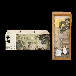 速发2024中秋国风6/8粒月饼礼盒包装盒高端实木创意礼品盒企业空