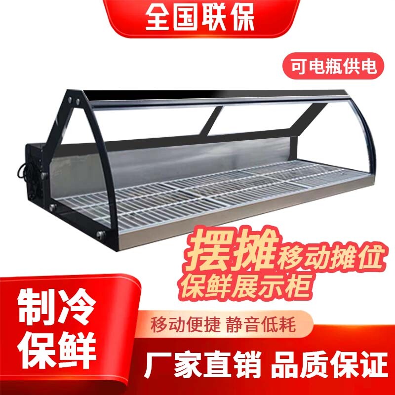 三轮车移动摆摊保鲜柜烧烤卤味炸串凉菜熟食台式展示柜风冷直冷