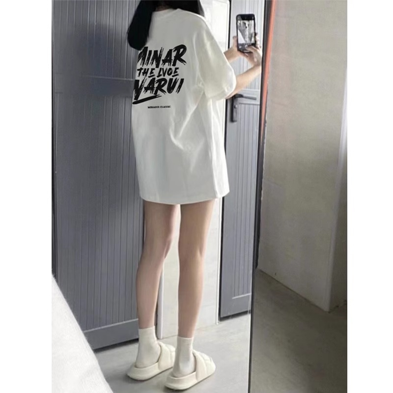 美式复古街头学生字母短袖T恤男女夏季纯棉高街情侣上衣oversize