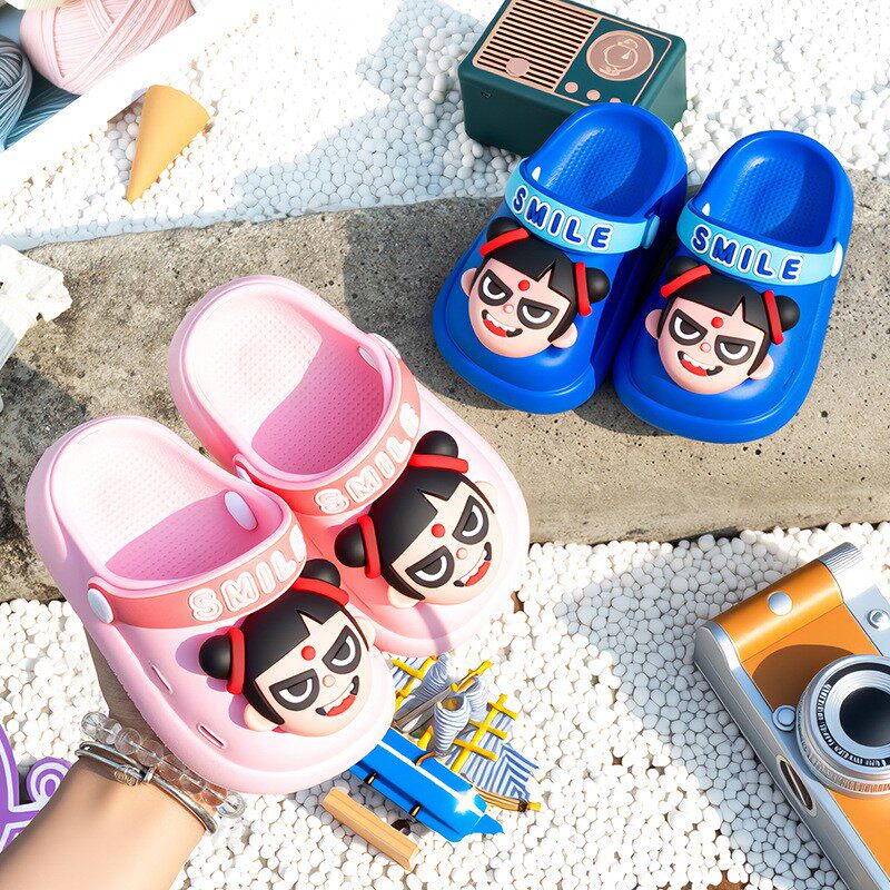 卡通室内女童凉拖鞋户外洞洞鞋浴室洗澡可爱软底中小童儿童拖鞋夏