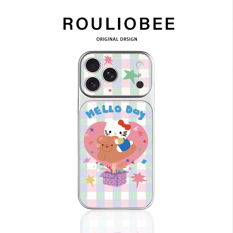 爱心礼物盒猫咪适用苹果17手机壳iPhone16/15/14promax新款13华为pura90秒变大视窗reno15小米17红米vivoS50