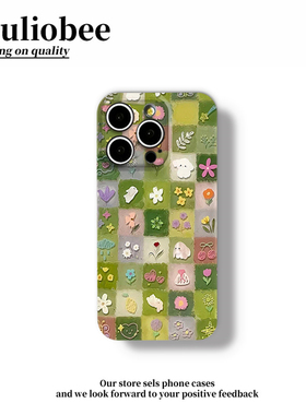 早秋日系碎花兔适用iPhone17promax苹果15opporeno14新款mate70华为p80荣耀400菲林手机壳13小米16vivos30套
