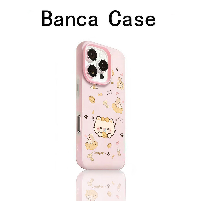 动物卡通猫适用苹果17promax手机壳iPhone16果冻二合一15简约马卡龙14保护套13/12肤感磨砂防摔air男女款max