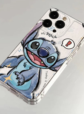 史迪仔手机壳适用苹果16情侣iphone14小米15可爱华为mate60pro卡通p70新款nova13荣耀90红米opporeno一加vivo
