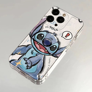 史迪仔手机壳适用苹果16情侣iphone14小米15可爱华为mate60pro卡通p70新款nova13荣耀90红米opporeno一加vivo
