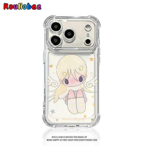 天使上秋子适用iphone17promax手机壳苹果16/15新款13华为mate70气囊防摔vivos30小米14oppo红米K80荣耀400软