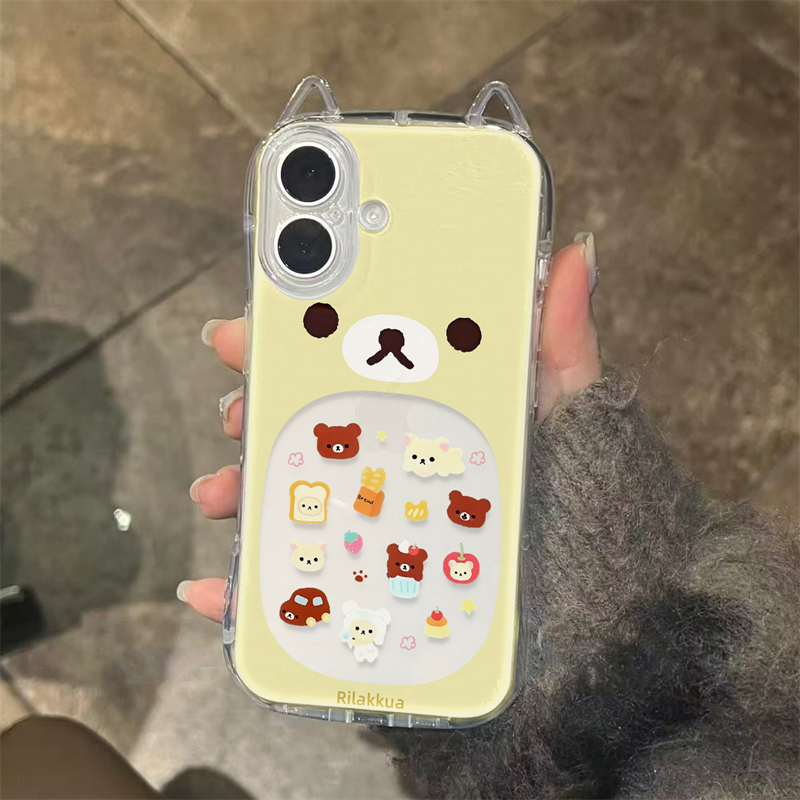苹果可爱大嘴轻松熊猫耳朵手机壳