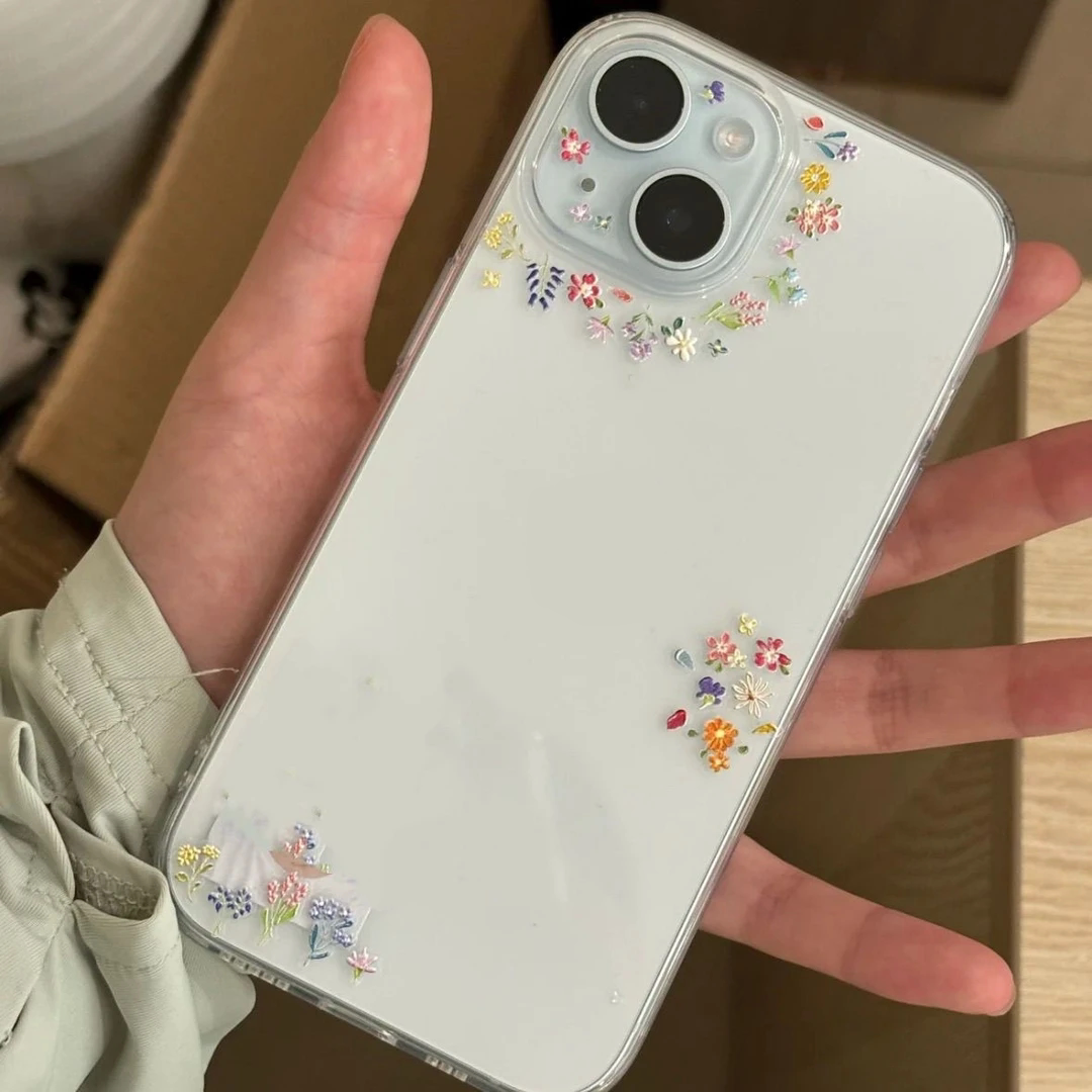 全机型硅胶软壳韩系小清新碎花