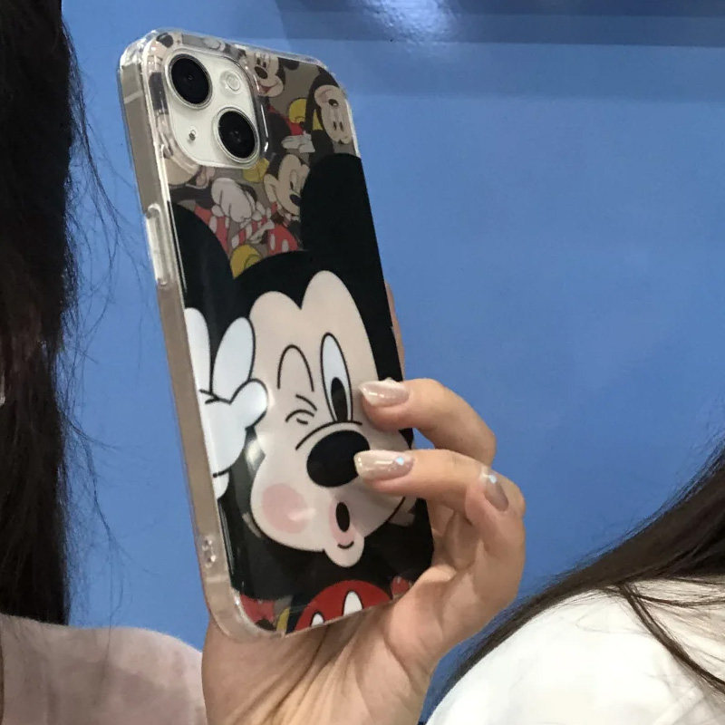 贴贴脸米奇手机壳适用苹果16米老鼠iphone15华为mate60Pro小米14/13红米k80女12趣味11个p性vivox200荣耀OPPO