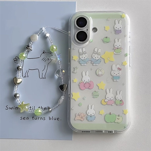 全机型韩风青绿苹果米菲兔手机壳