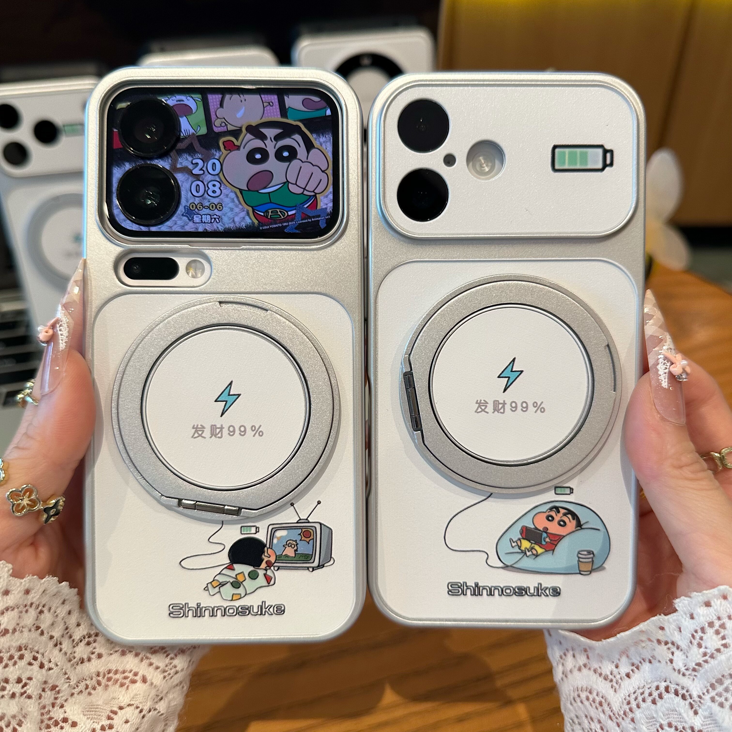 充电电视小新旋转支架适用苹果17promax手机壳iphone16/15新款14华为mate60小米17大视窗pura80荣耀400reno13