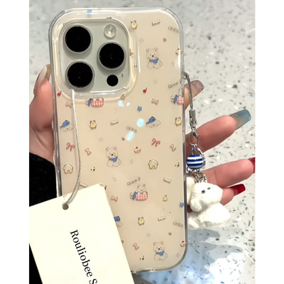 全机型蛋糕西高地小狗链条手机壳